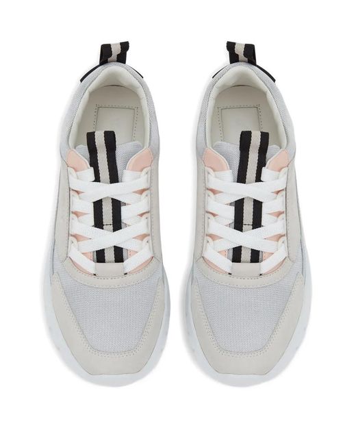 Bally White Panelled Leather Low-Top Sneakers