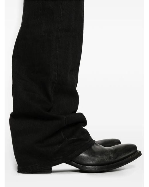 Purple Brand Black Rip Bootcut Jeans for men