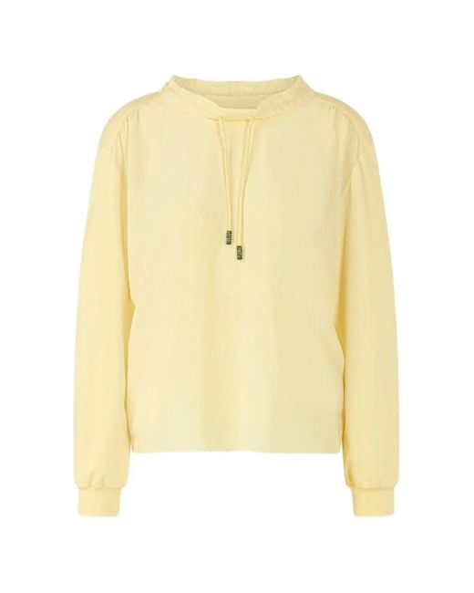 Marc Cain Yellow Drawstring Sweatshirt