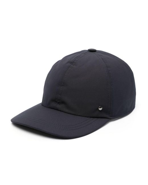 Canali Blue Stud-detail Crepe Hat for men