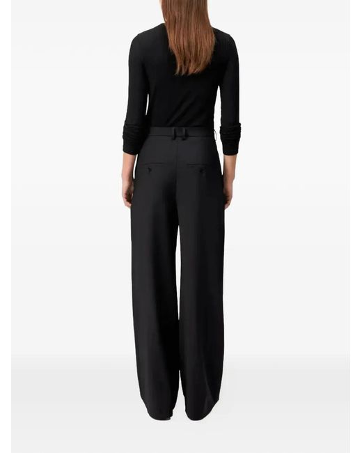 Drykorn Black Elicit Pleated Wide-Leg Trousers