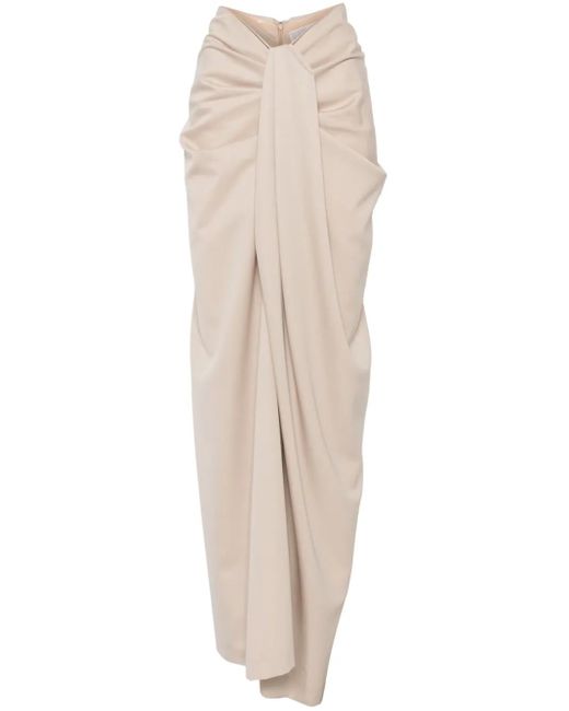 Pantalones con diseño drapeado GIUSEPPE DI MORABITO de color Natural