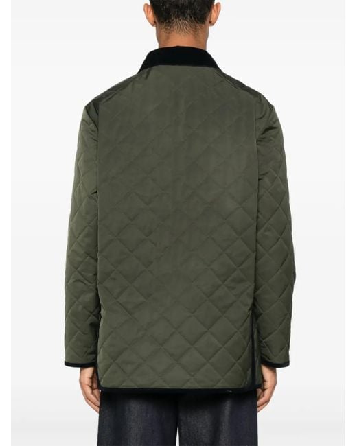 Valentino Garavani Vlogo Signature quilted jacket in Green für Herren