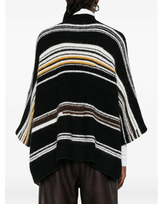 Missoni Black Striped V-Neck Cardigan