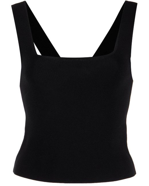 Matteau Square Neck Vest Top in Black Lyst