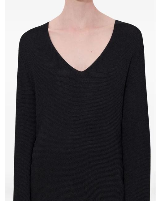 Loulou de Saison Saya Trui Met V-Hals in het Black
