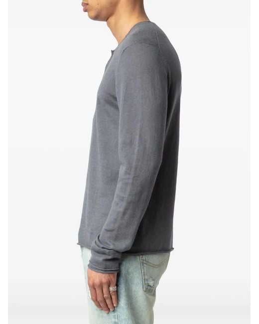 Zadig & Voltaire Gray Veiss T-Shirt for men