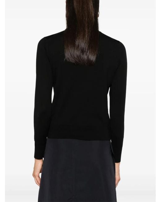 Round-Neck Knitwear Maison Kitsuné de color Black