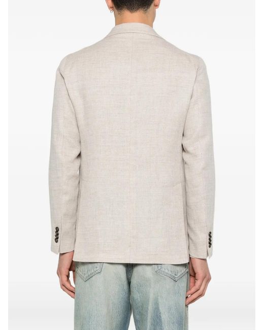 Tagliatore White Button-Fastening Blazer for men
