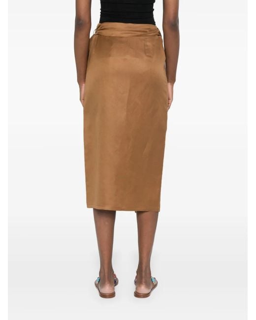 Max Mara Natural Tequila Midi Skirt
