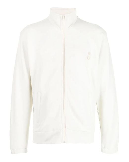 Giacca A Collo Alto Con Ricamo di Isabel Marant in White da Uomo