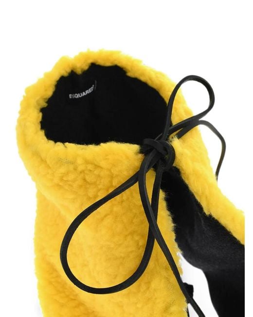DSquared² Yellow Tie-Fastening Scarf
