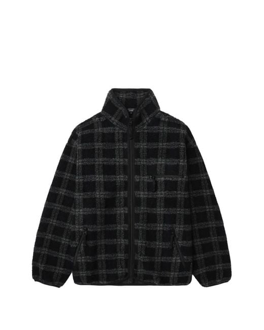 Comme des Garçons Black Zip-Up Checked Overshirt for men