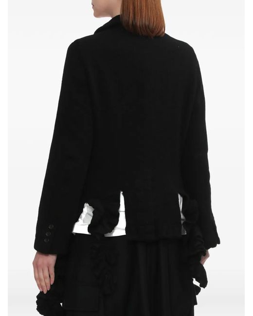 COMME DES GARÇON BLACK Black Ruffled Jacket