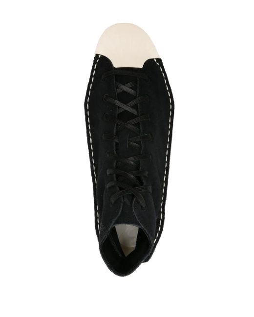 Y-3 Black Lace-Up Platform Sneakers for men
