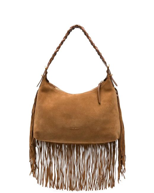 Vanessa Bruno Brown Pm Jess Suede Shoulder Bag