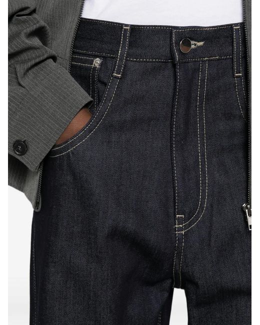 Sofie D'Hoore Gray Phill Contrast-Stitch Jeans