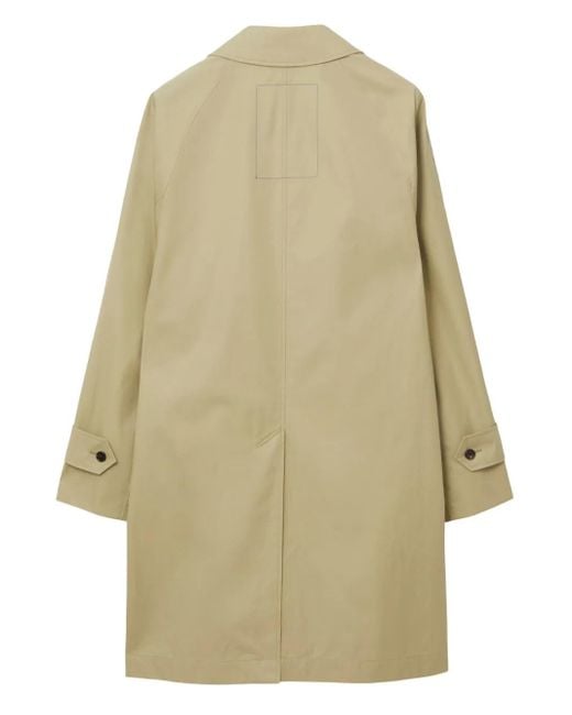Burberry Natural Neutral Single-Breasted Gabardine Coat for men