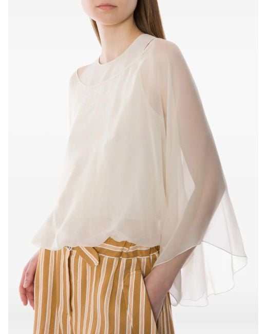 Alberta Ferretti Zijden Blouse in het White