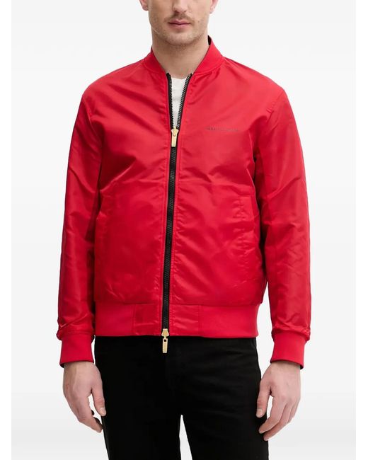 ARMANI EXCHANGE Red Logo-Print Bomber Jacket for men