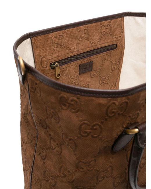 Gucci Reisetasche aus GG-Wildleder in Brown für Herren