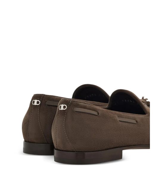 Ferragamo Brown Tassel Loafers for men