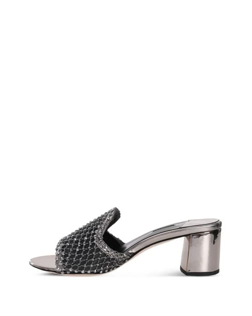 Le Silla Black Gilda Crystal-Embellished Sandals