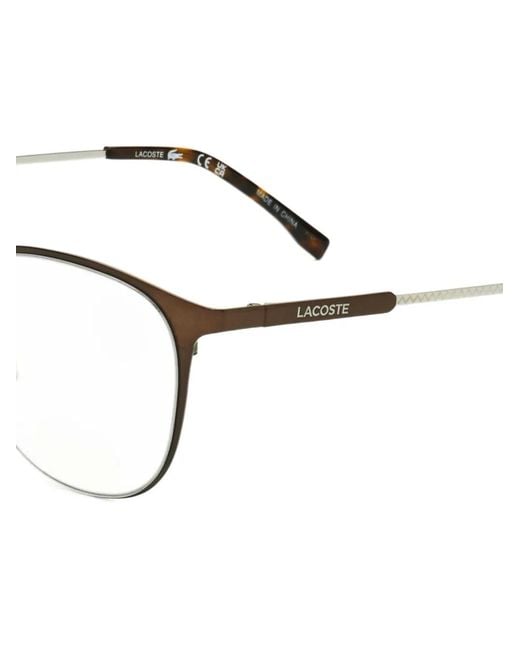 Lacoste White Round-Frame Glasses for men