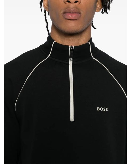 Boss Sweatshirt Mit Reißverschluss in Black für Herren