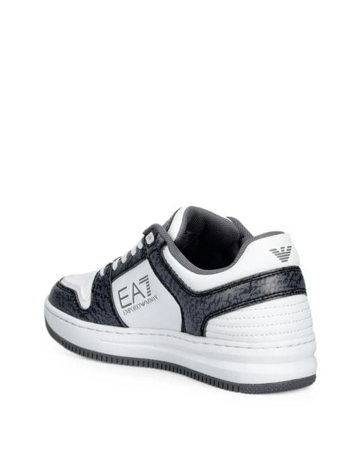 Sneakers Con Inserti E Logo di EA7 in White