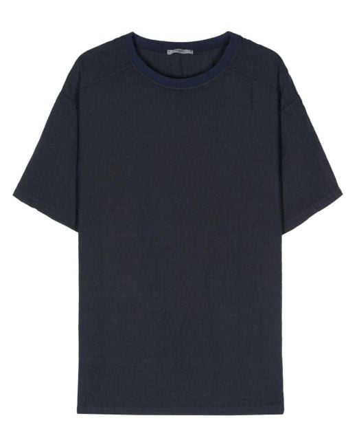 Barena Blue Short-sleeve Linen T-shirt