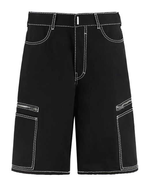 Givenchy Black Contrast-Stitching Shorts for men