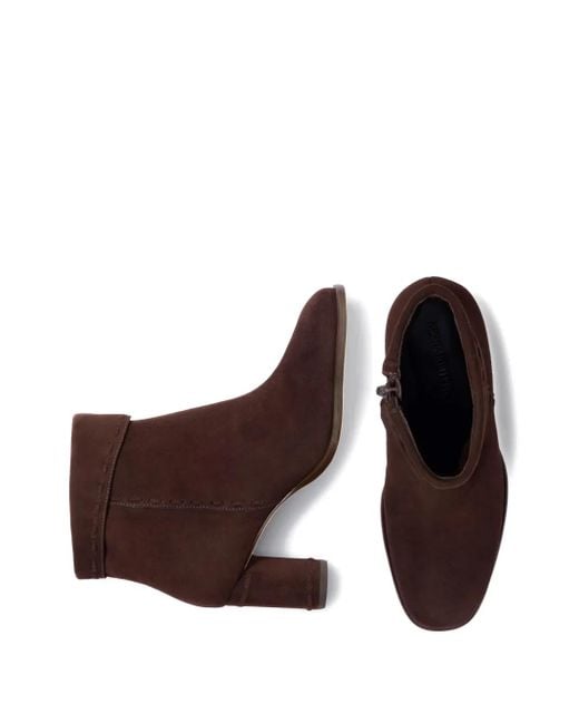 Bernardo Brown 1946 76Mm Gene Stitched-Detail Block-Heel Boots