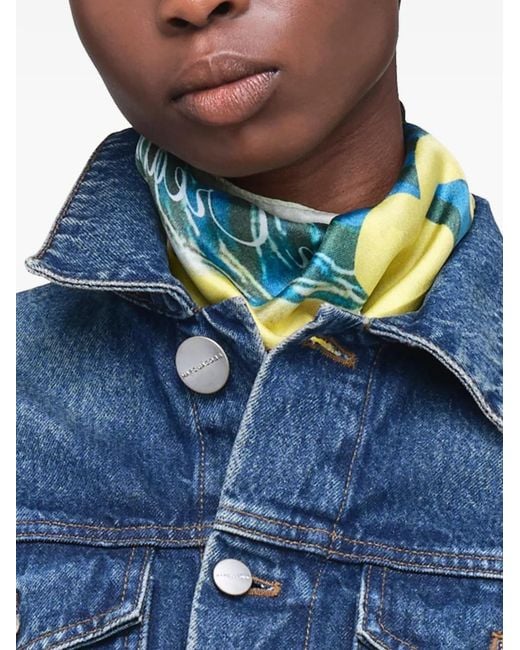Marc Jacobs Blue Sun Poster Scarf