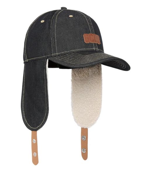 Gcds Jeans-Baseballkappe Mit Ohrenklappen in Black für Herren