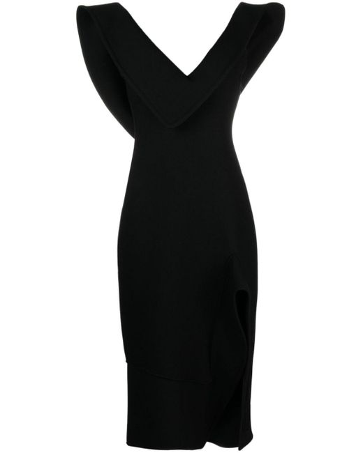 Vestido midi Structured Bottega Veneta de color Black