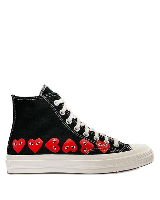 COMME DES GARÇONS PLAY Black X Converse Chuck 70 Multi Heart Sneakers