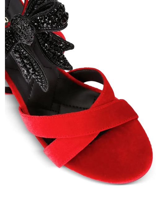 Kurt Geiger Red Bow Embellished Pumps