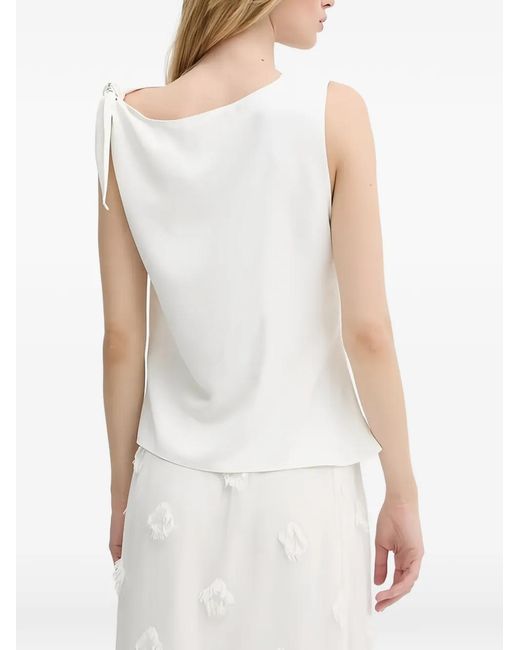 Samsøe & Samsøe White Tie-Shoulder Top