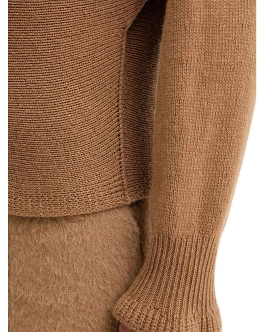 Twinset Brown Mock-Neck Sweater