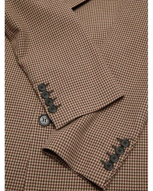 Abrigo Con Motivo Pied De Poule Acne de hombre de color Brown