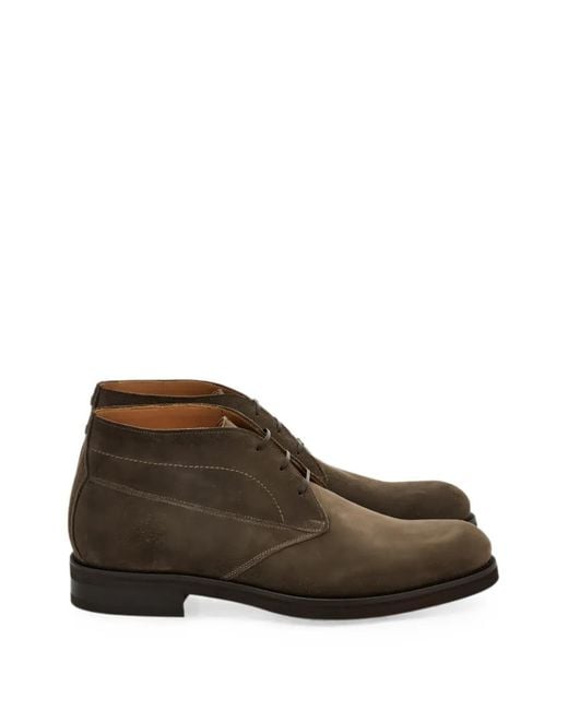 Ferragamo Brown Settimo Lace-Up Ankle Boots for men