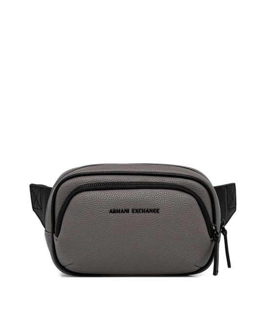 ARMANI EXCHANGE Black Zip-Fastening Belt Bag for men