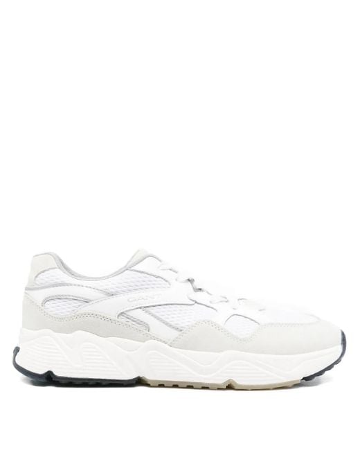メンズ Gant レースアップ スエードスニーカー White