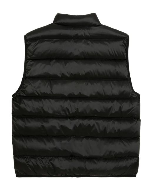 Aape By A Bathing Ape Black Moonface Logo Down Gilet for men
