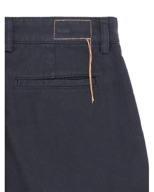 Fortela Blue Maine Cotton Trousers for men