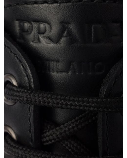 Derby Stringate di Prada in Black da Uomo