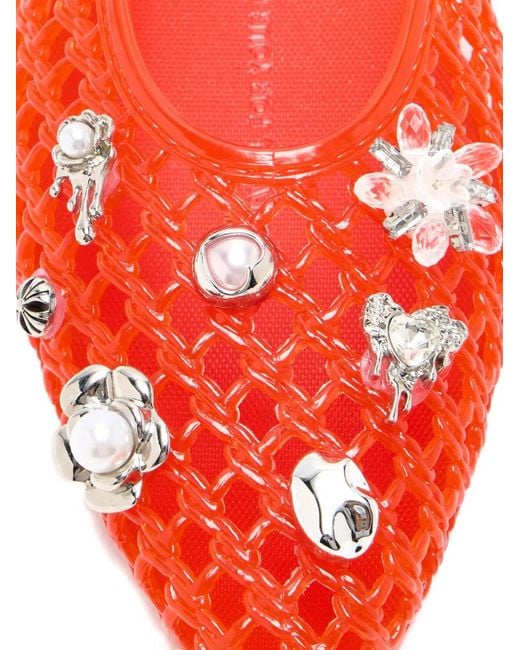 HEAVENLY JELLY Red Vice Ballet Flats