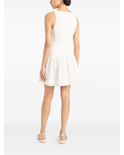 Robe Boutonnée À Volants Cinq À Sept en coloris White