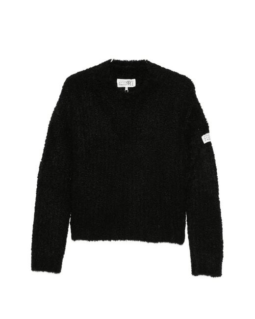 MM6 by Maison Margiela Black Logo-Patch Sweater